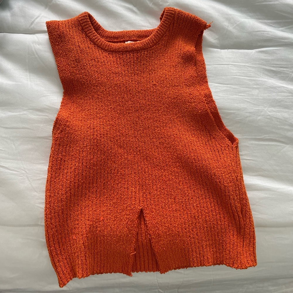 Pacsun orange crop top never worn size large!